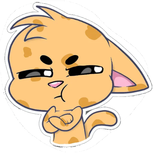 😠 Стикер «Ⳑυⲛⲛ - перерисовка ванильки в другом цветокоре» для Telegram