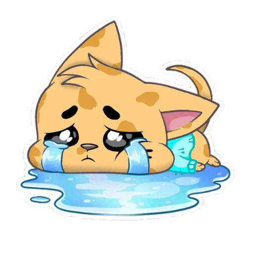 😭 Стикер «Ⳑυⲛⲛ - перерисовка ванильки в другом цветокоре» для Telegram