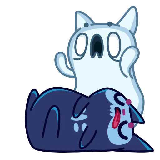 😨 Эмодзи «Skull Cat» для Telegram