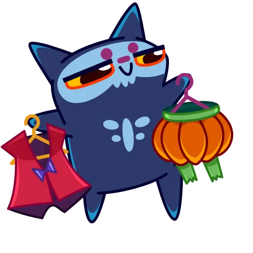 🤔 Эмодзи «Skull Cat» для Telegram