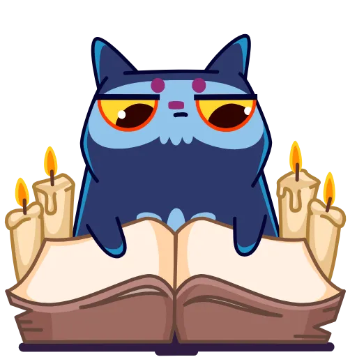 😈 Эмодзи «Skull Cat» для Telegram