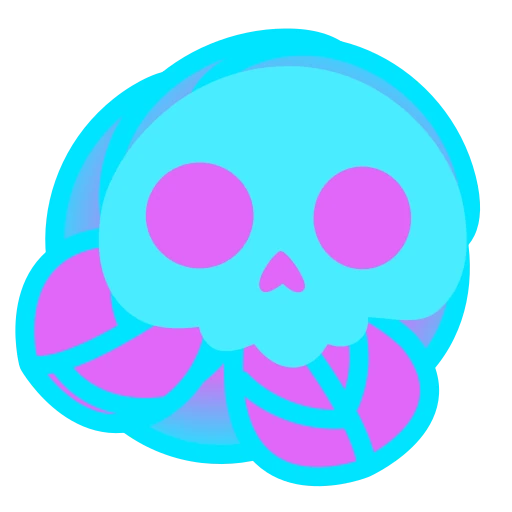💀 Стикер «Skull Flower» для Telegram