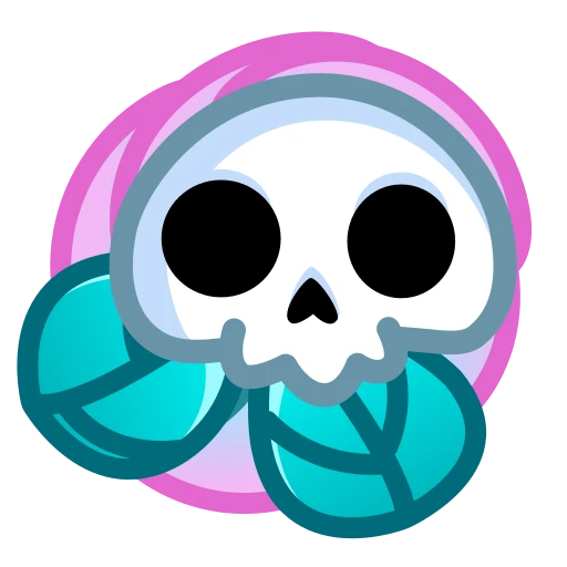 💀 Стикер «Skull Flower» для Telegram