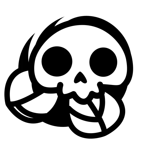 💀 Стикер «Skull Flower» для Telegram