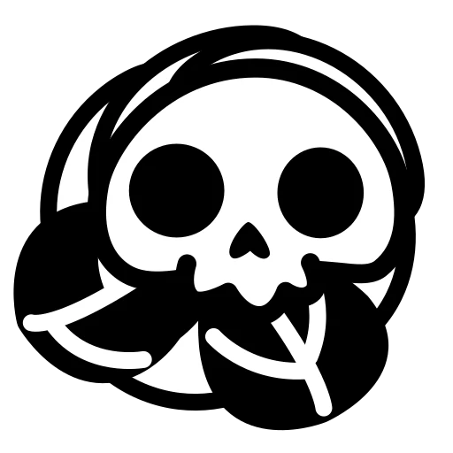 💀 Стикер «Skull Flower» для Telegram