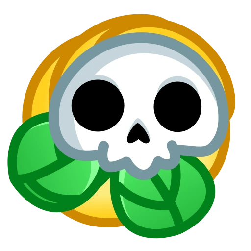 💀 Стикер «Skull Flower» для Telegram