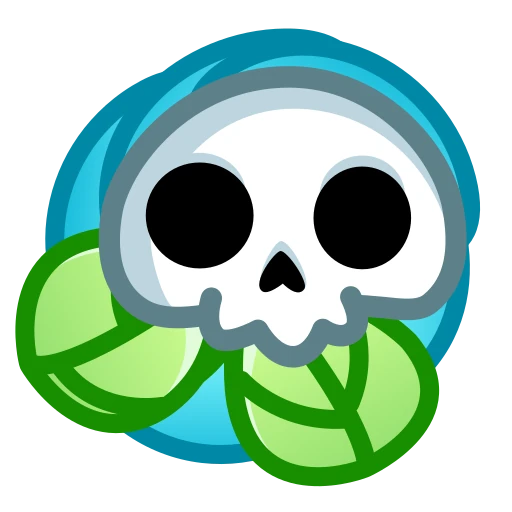 💀 Стикер «Skull Flower» для Telegram