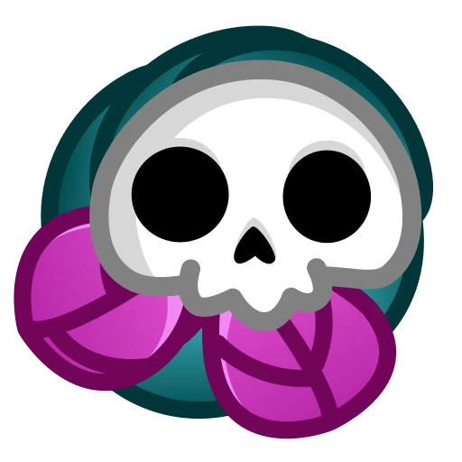 💀 Стикер «Skull Flower» для Telegram