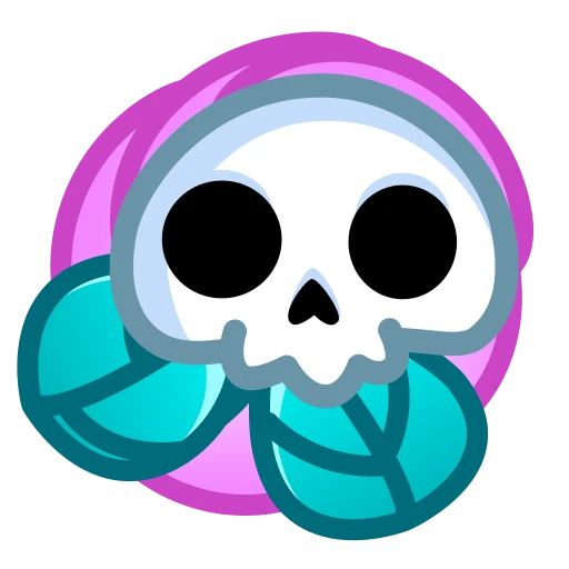 💀 Стикер «Skull Flower» для Telegram