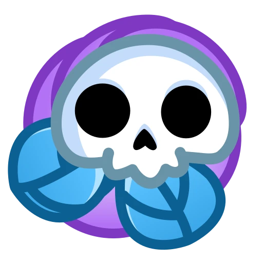 💀 Стикер «Skull Flower» для Telegram