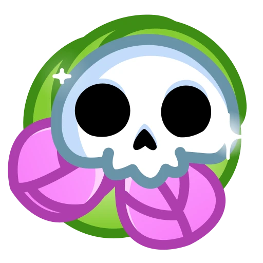 💀 Стикер «Skull Flower» для Telegram