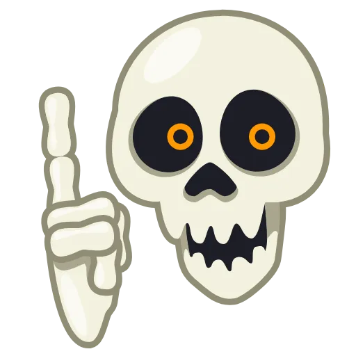 Стикер 18 Skull Stickers