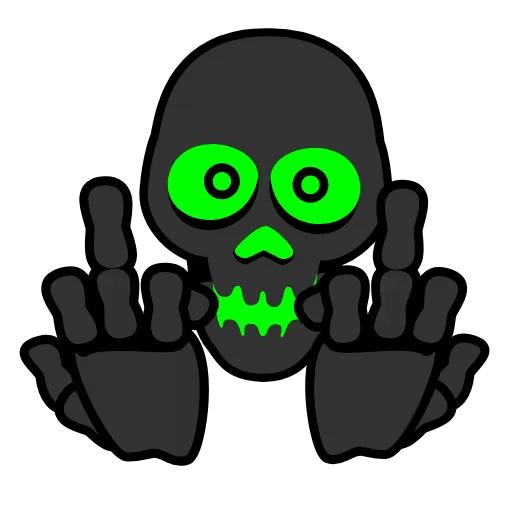 Стикер 11 Skull Toxic