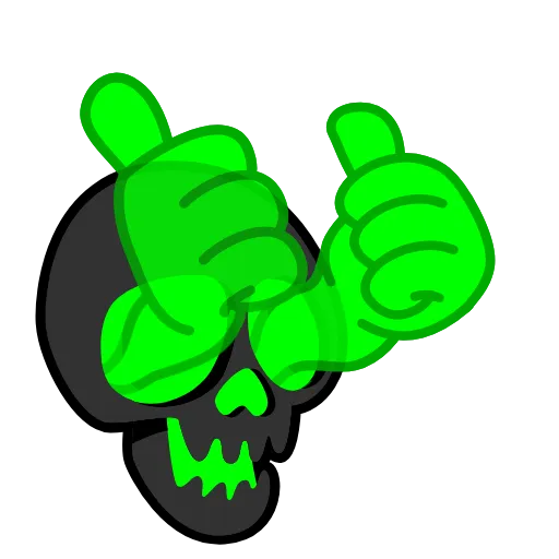 Стикер 3 Skull Toxic