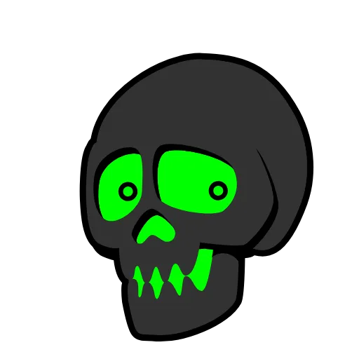 Стикер 2 Skull Toxic