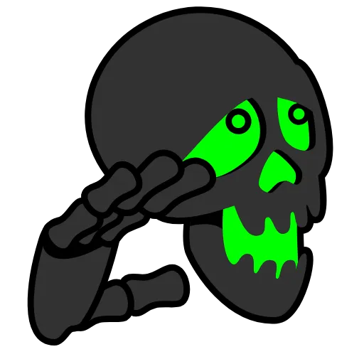Стикер 6 Skull Toxic