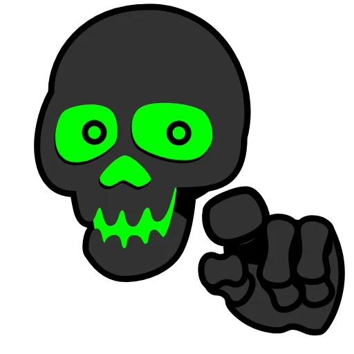 Стикер 8 Skull Toxic
