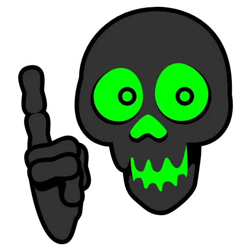 Стикер 7 Skull Toxic
