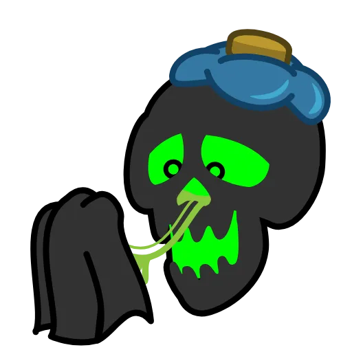Стикер 10 Skull Toxic