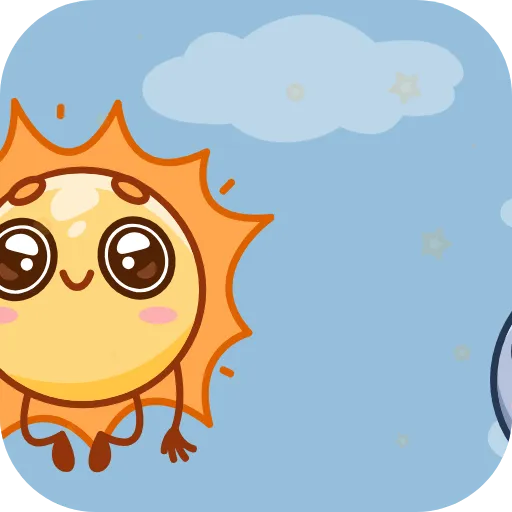 🌅 Стикер «Небесная парочка» для Telegram