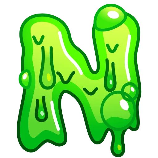 Стикер 14 Slime Font Emoji