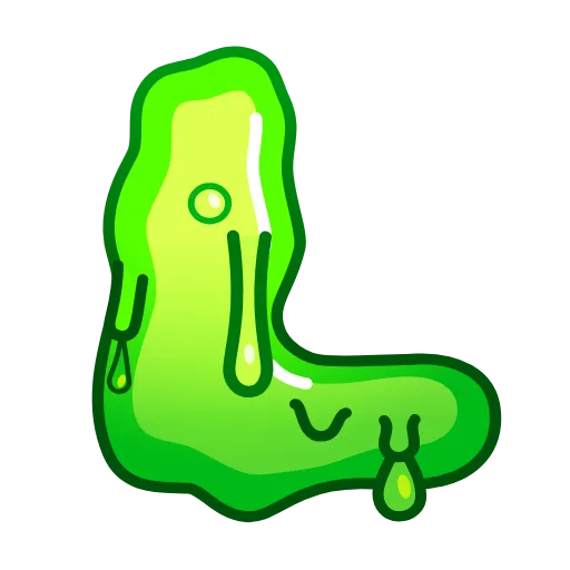 Стикер 12 Slime Font Emoji