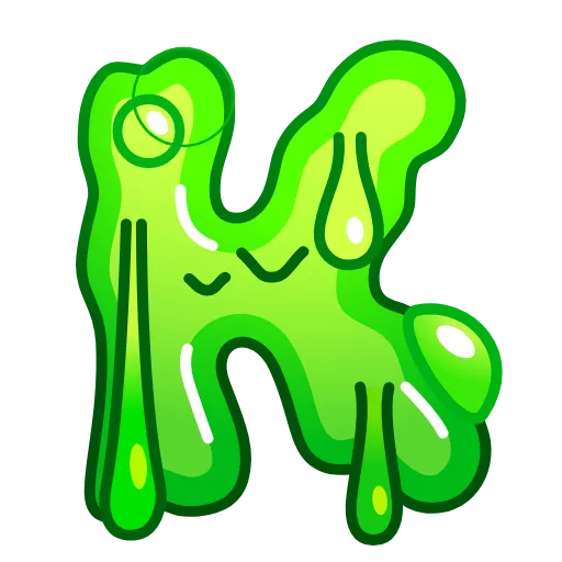Стикер 11 Slime Font Emoji