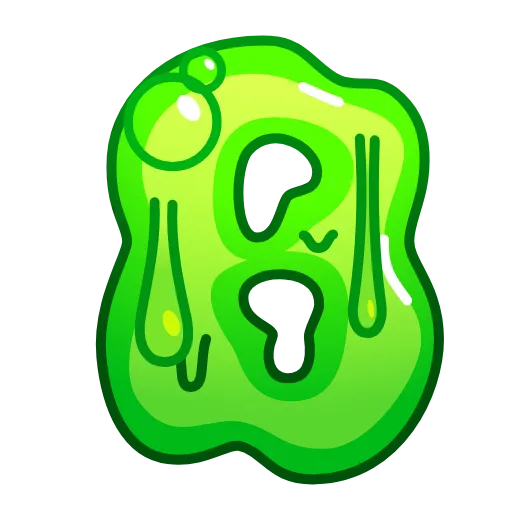 Стикер 34 Slime Font Emoji