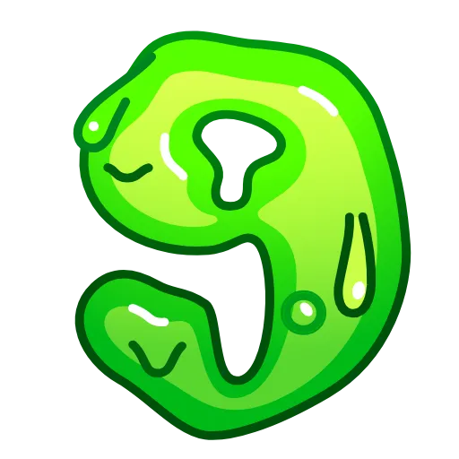 Стикер 35 Slime Font Emoji