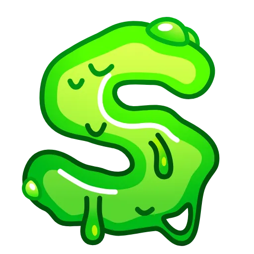 Стикер 19 Slime Font Emoji