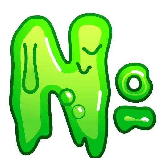 Стикер 60 Slime Font Emoji