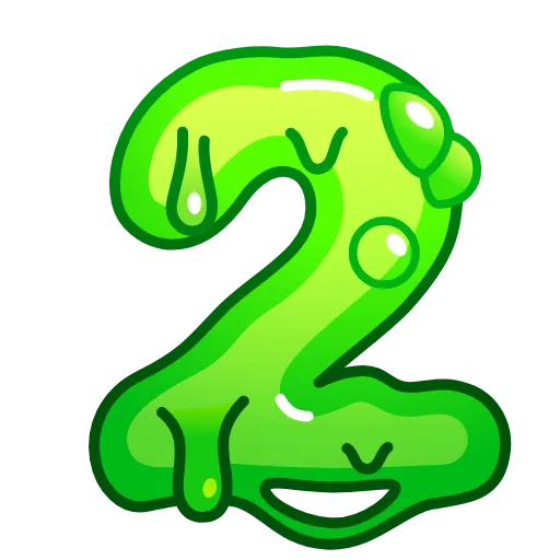 Стикер 28 Slime Font Emoji