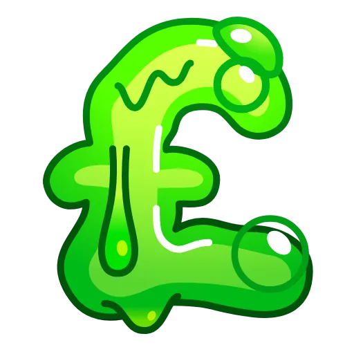 Стикер 39 Slime Font Emoji