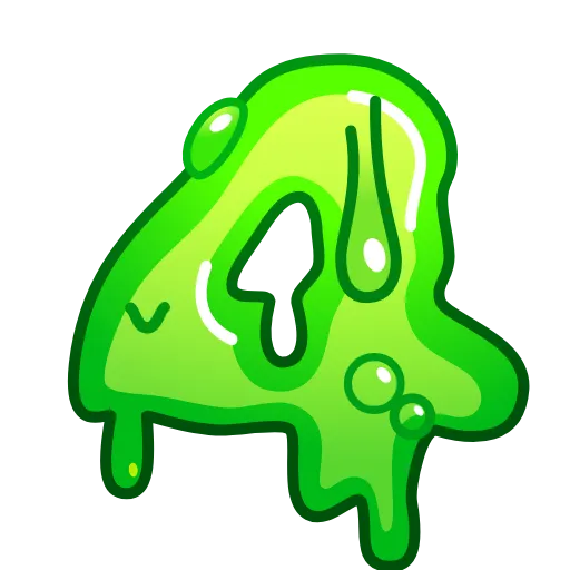 Стикер 30 Slime Font Emoji