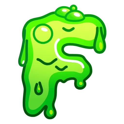 Стикер 6 Slime Font Emoji