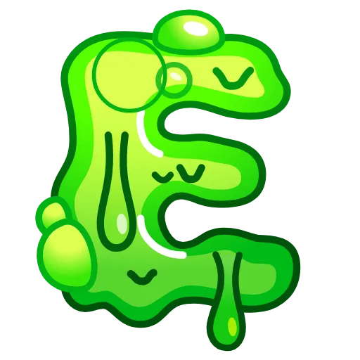 Стикер 5 Slime Font Emoji