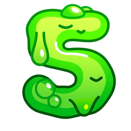 Стикер 31 Slime Font Emoji