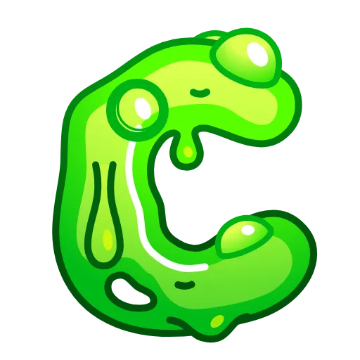 Стикер 3 Slime Font Emoji
