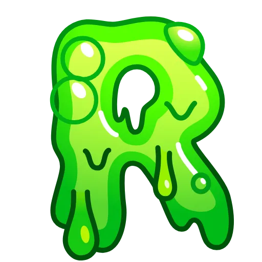 Стикер 18 Slime Font Emoji