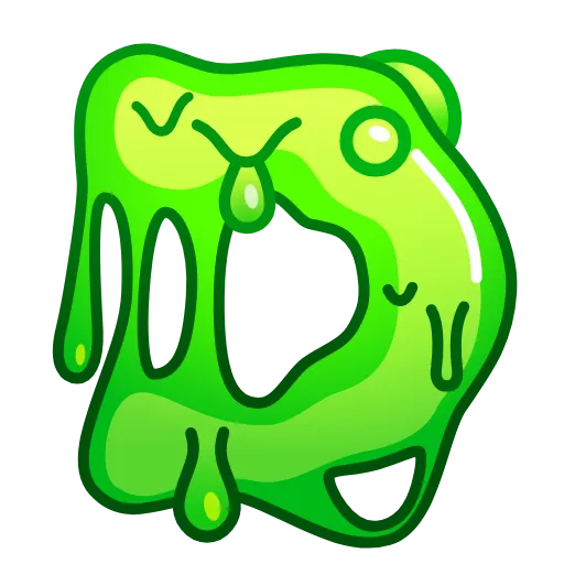 Стикер 4 Slime Font Emoji