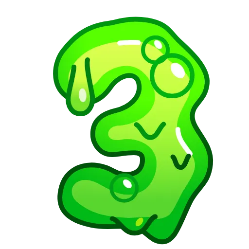 Стикер 29 Slime Font Emoji