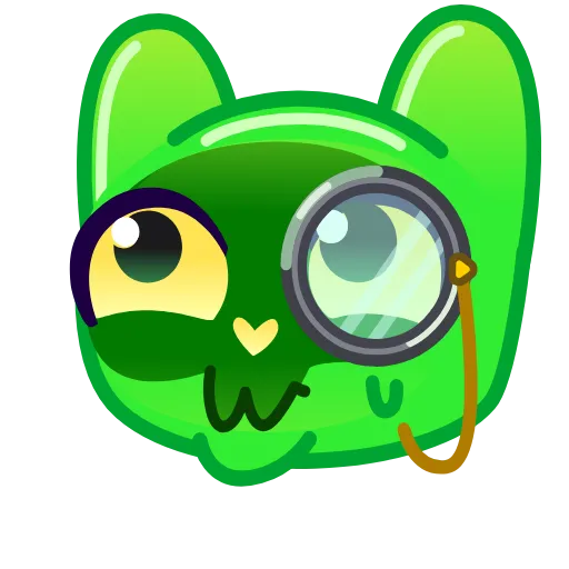 Стикер 8 Slippery Cat Emoji
