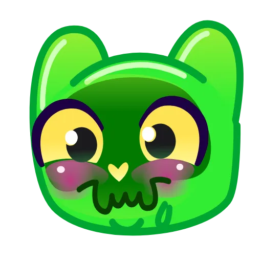 Стикер 2 Slippery Cat Emoji