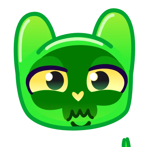 Стикер 40 Slippery Cat Emoji
