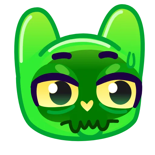 Стикер 20 Slippery Cat Emoji