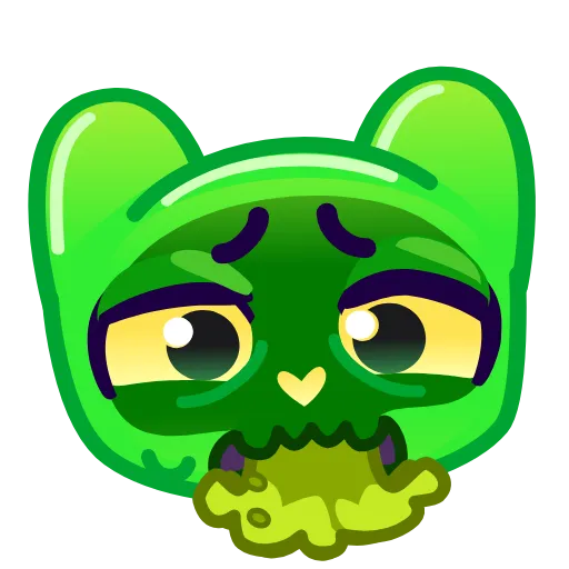 Стикер 23 Slippery Cat Emoji