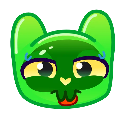 Стикер 36 Slippery Cat Emoji