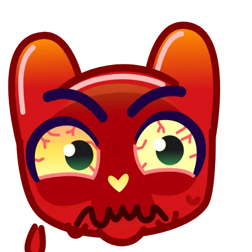 Стикер 13 Slippery Cat Emoji
