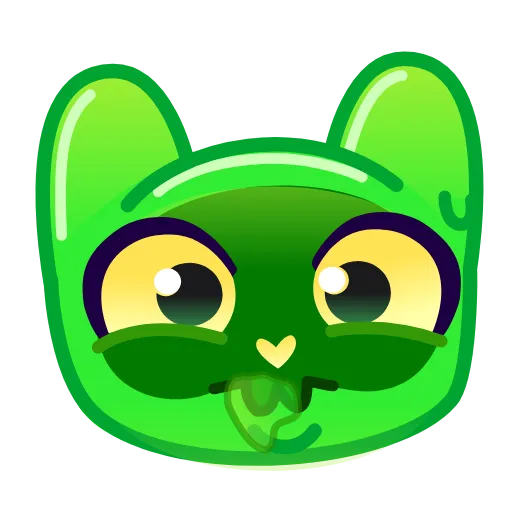 Стикер 35 Slippery Cat Emoji