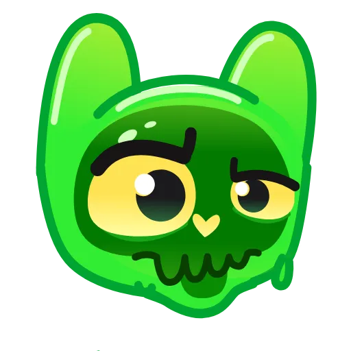 Стикер 7 Slippery Cat Emoji